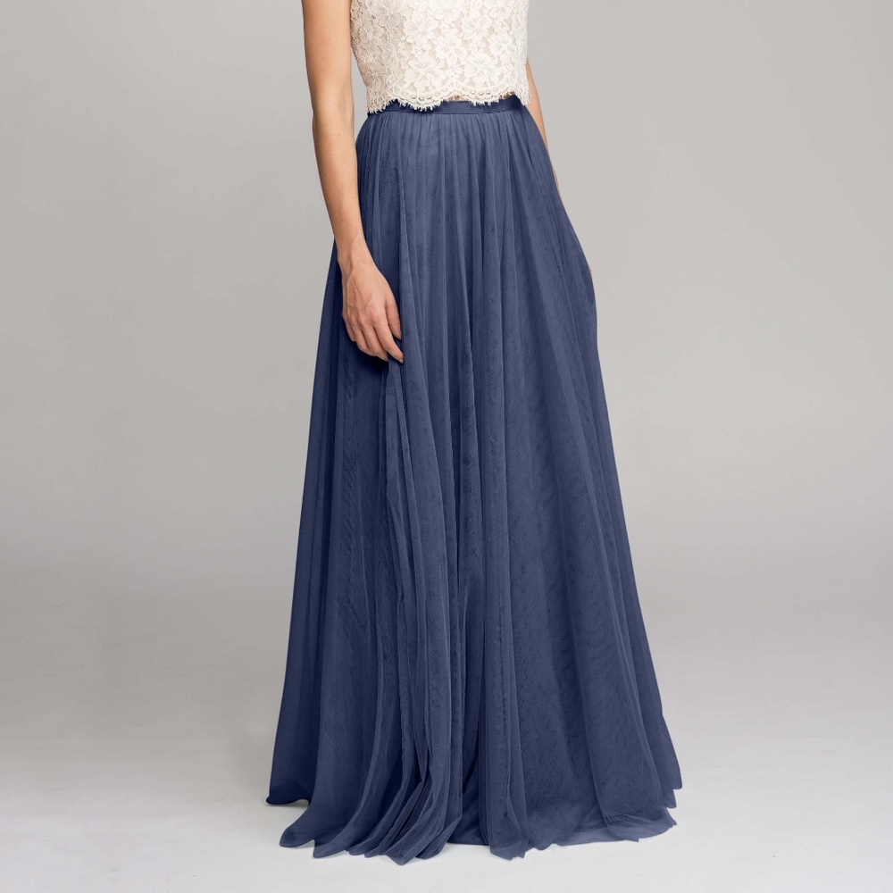 Plus Size Navy Tulle Maxi Skirt by Love Tanya